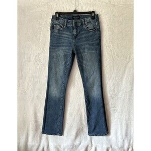 Aeropostale Mid Rise Bootcut Jeans Women’s 8 Long Blue Stretch Denim Pants EUC